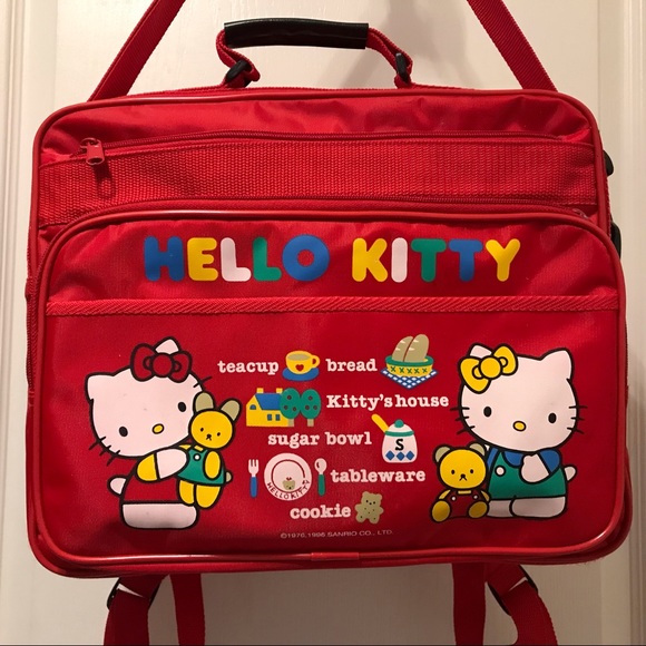Sanrio Hello Kitty RED Classic backpack/travel bag - Picture 1 of 15